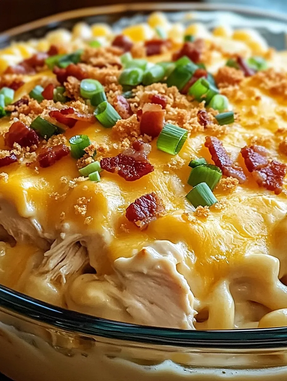 A bowl of chicken and bacon.