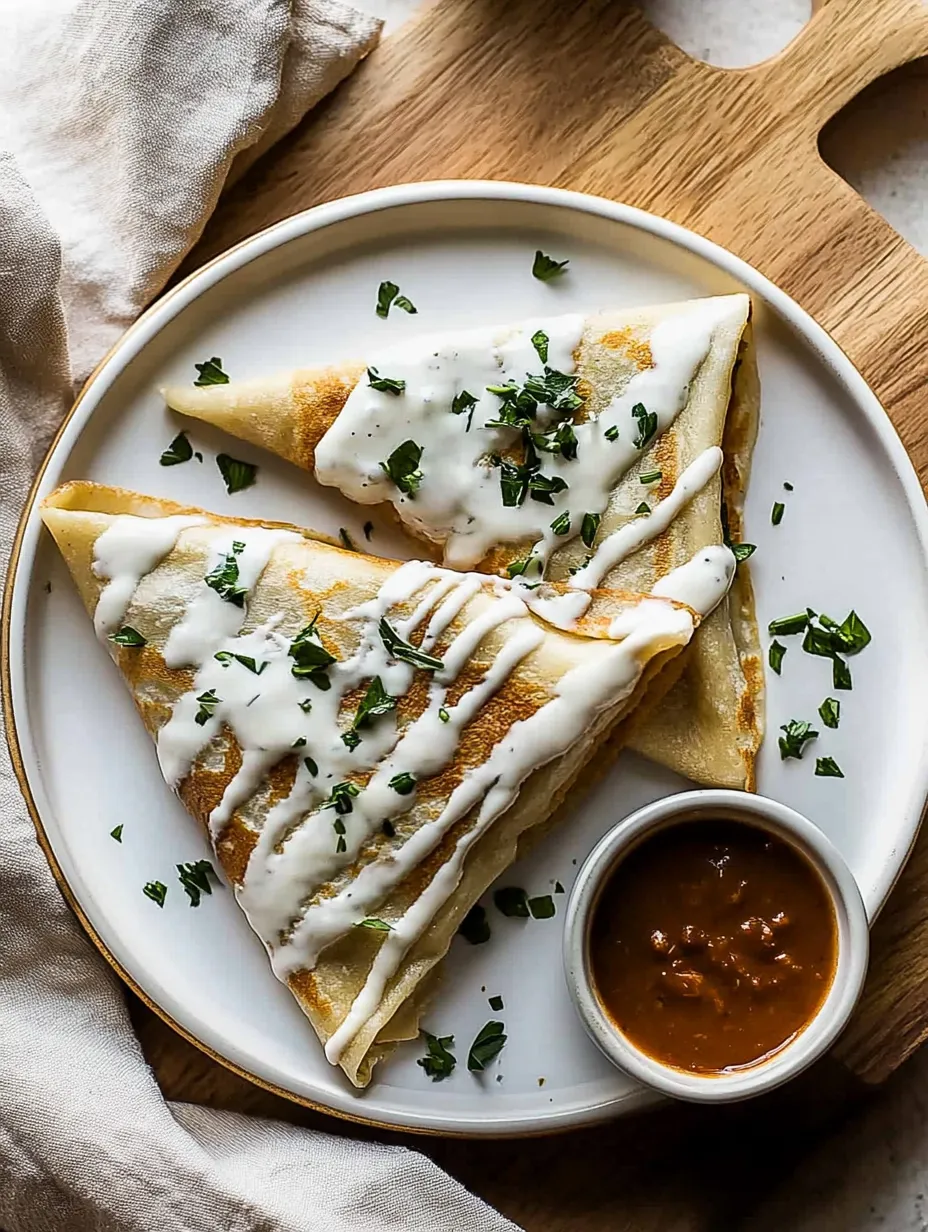 A plate of food with sauce.