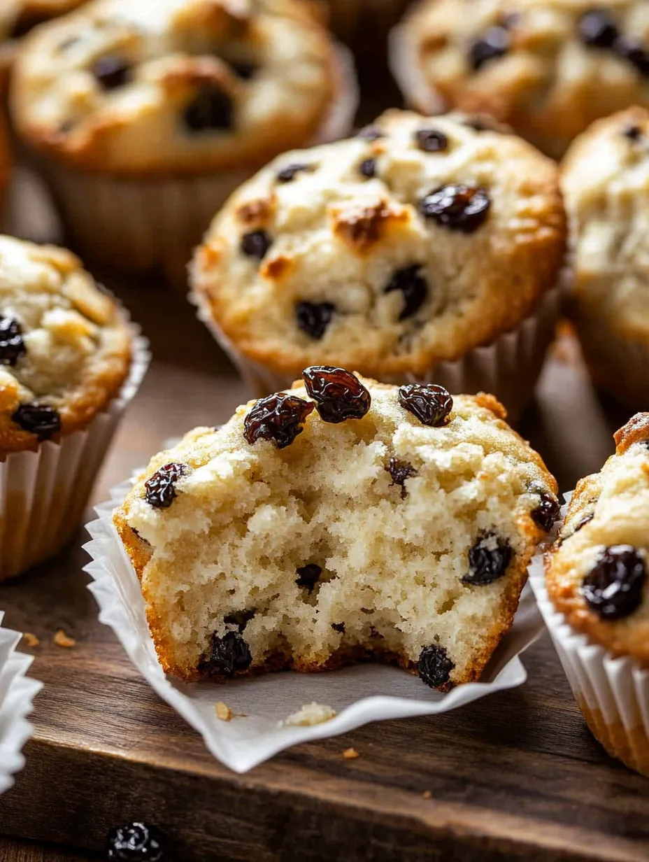 A cupcake with raisins in it.