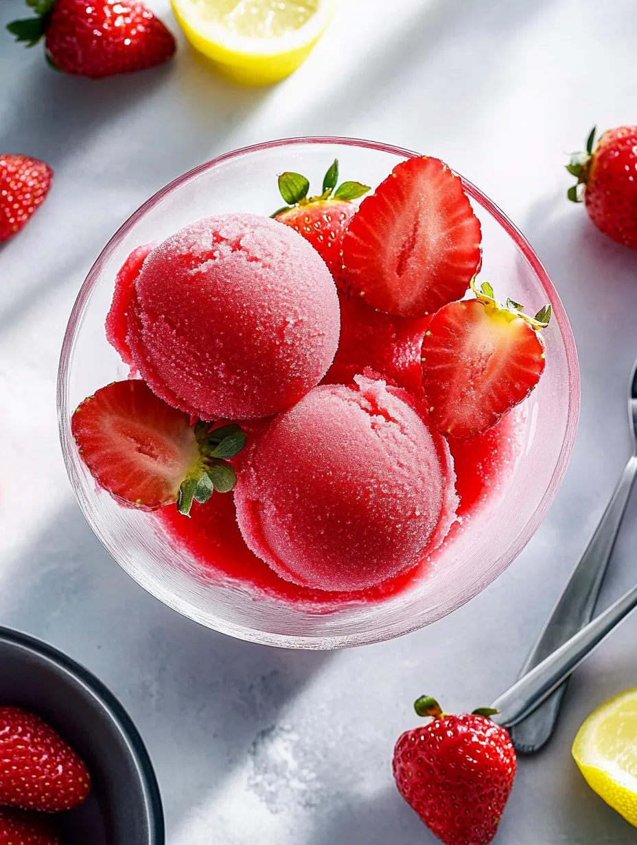 A bowl with strawberries and a scoop of ice cream.