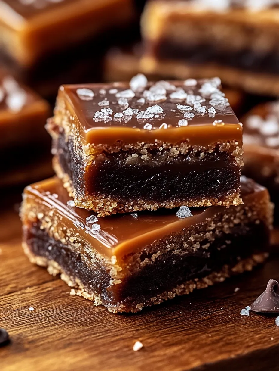 Chocolatey treat close up, topped with sea salt flakes.