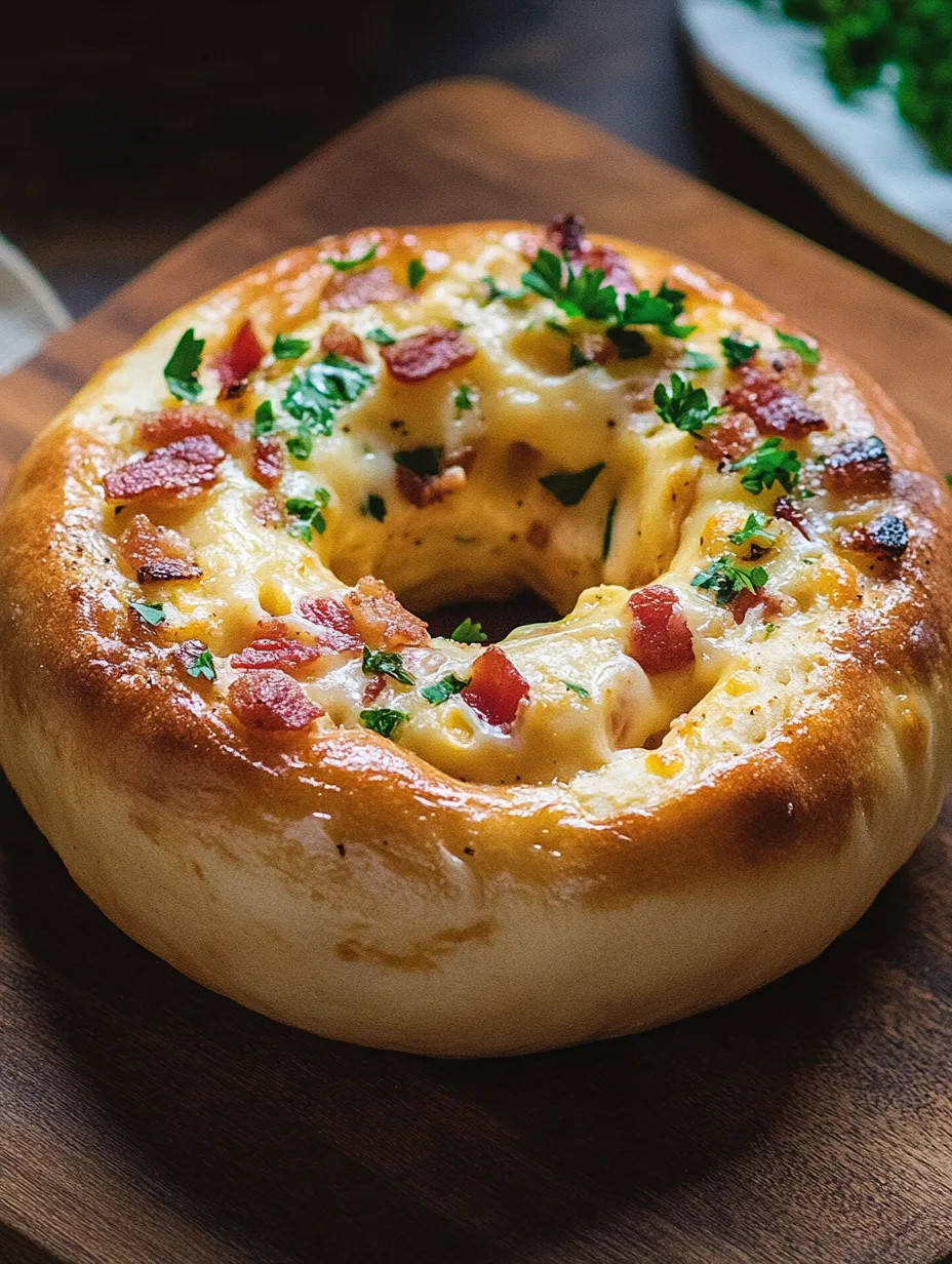 A pizza with bacon and cheese.