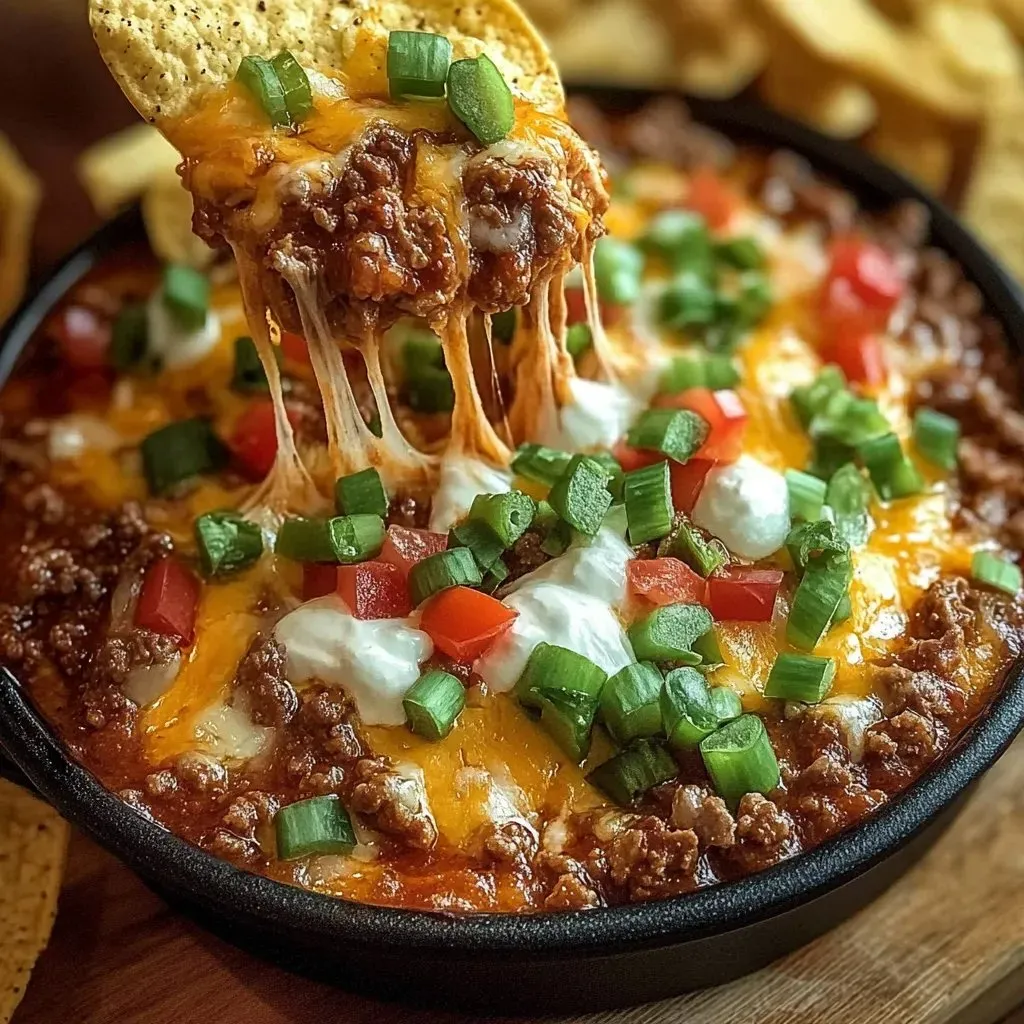 A bowl of chili with chips on the side.
