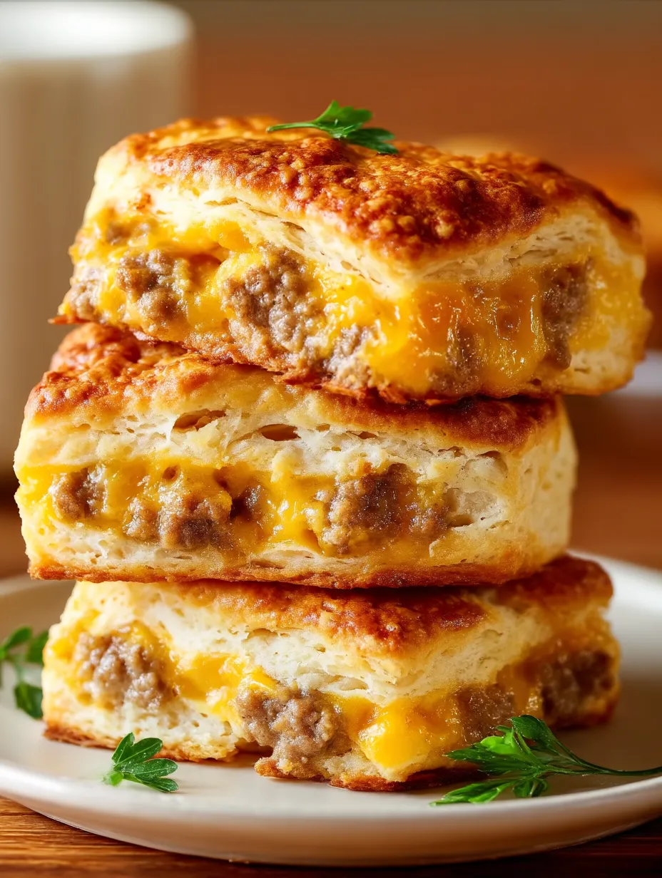Three pieces of cheesy meat on a plate.