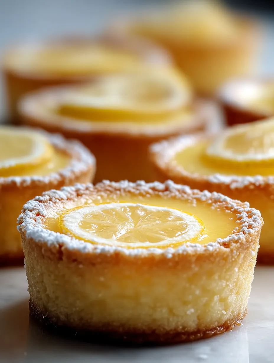 A slice of lemon cake with powdered sugar on top.
