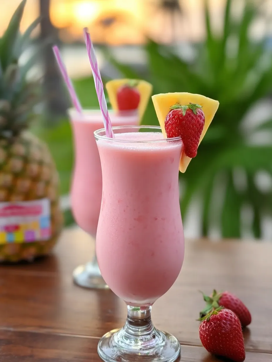 A glass of pink drink with a straw in it.