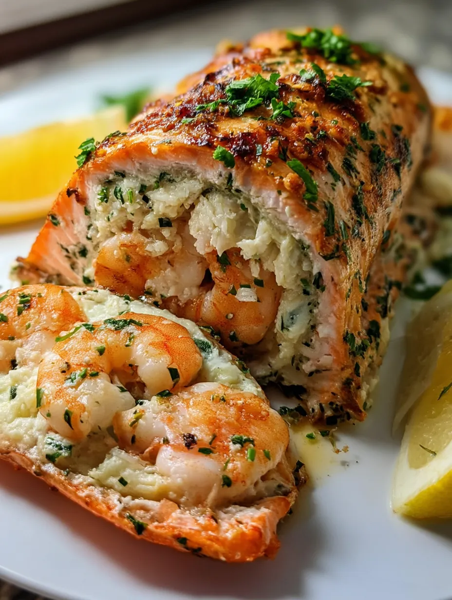 A piece of fish with a lemon wedge on the side.