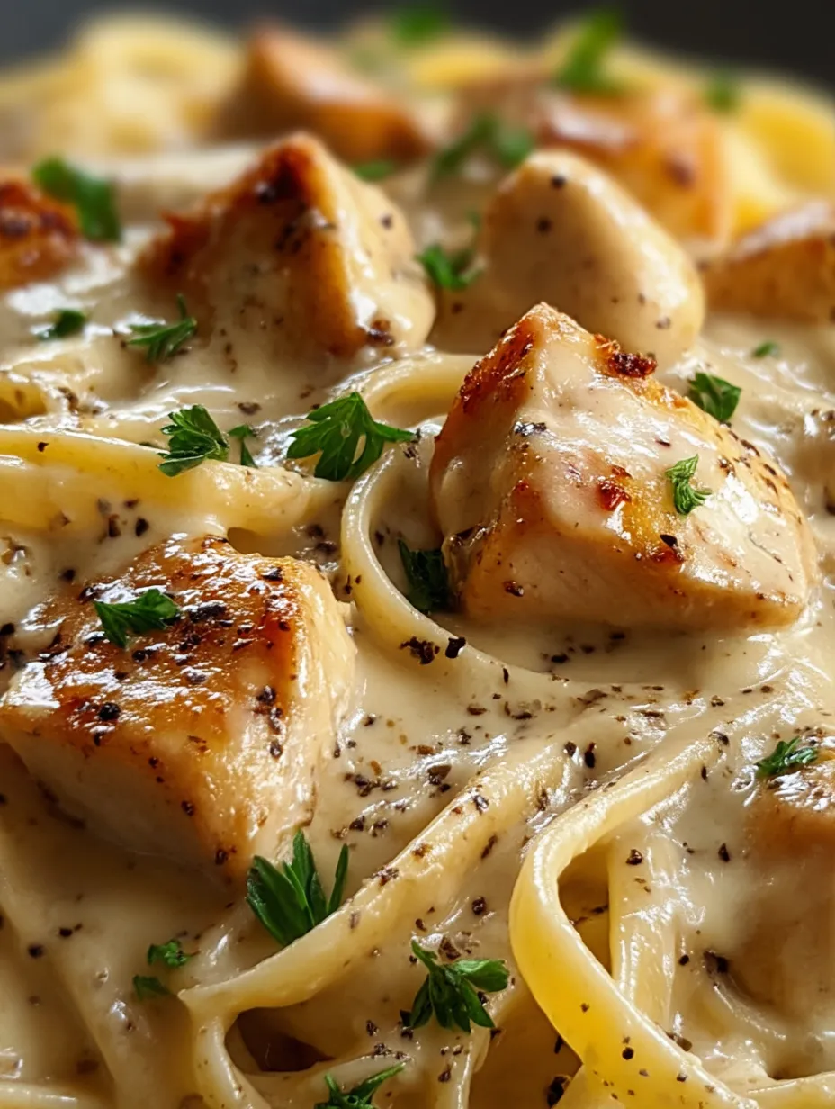 A plate of food with chicken and noodles.