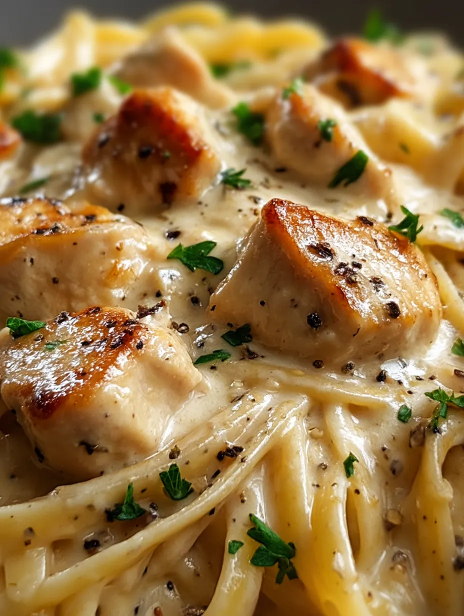 A plate of chicken and pasta.