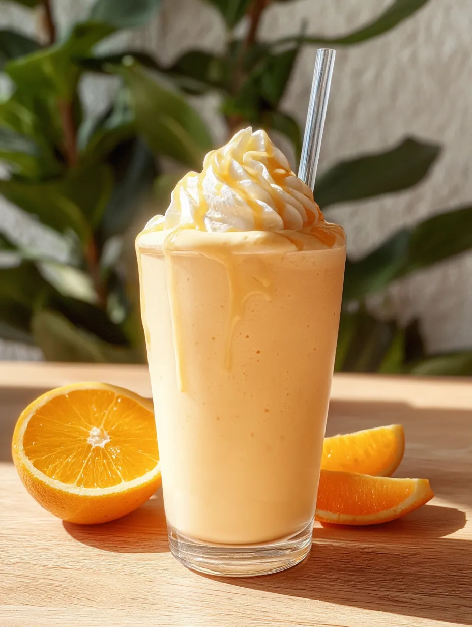 A glass of orange juice with a slice of orange on the side.