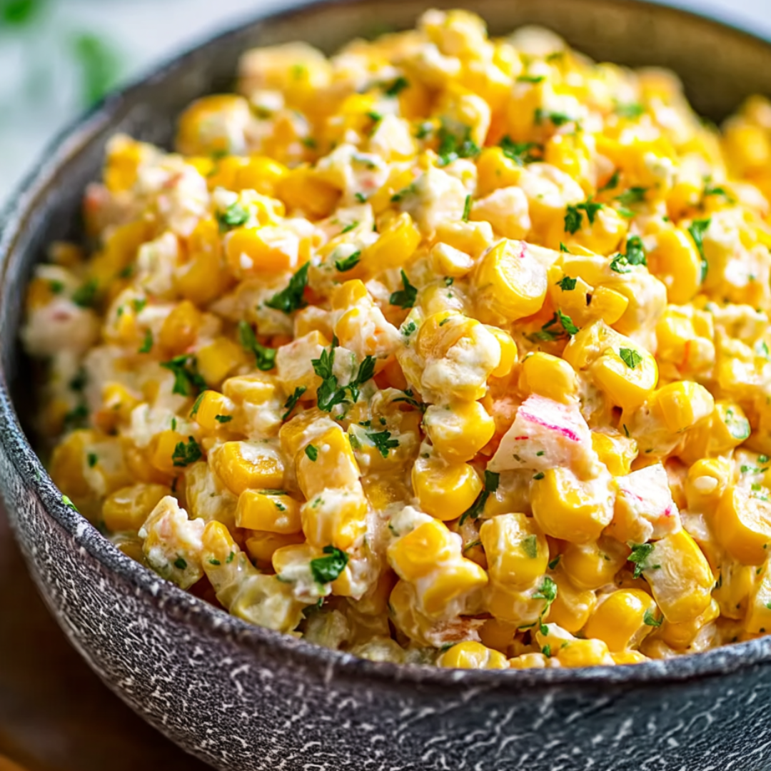 A bowl of corn with green onions.