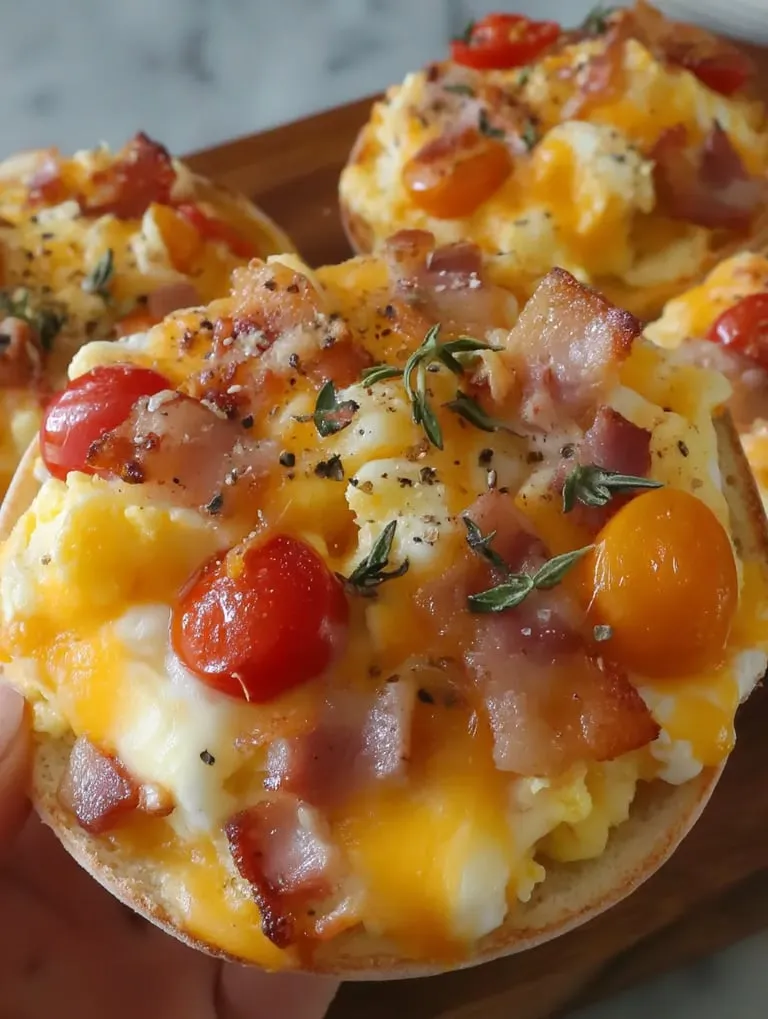 A sandwich with bacon and cheese inside.
