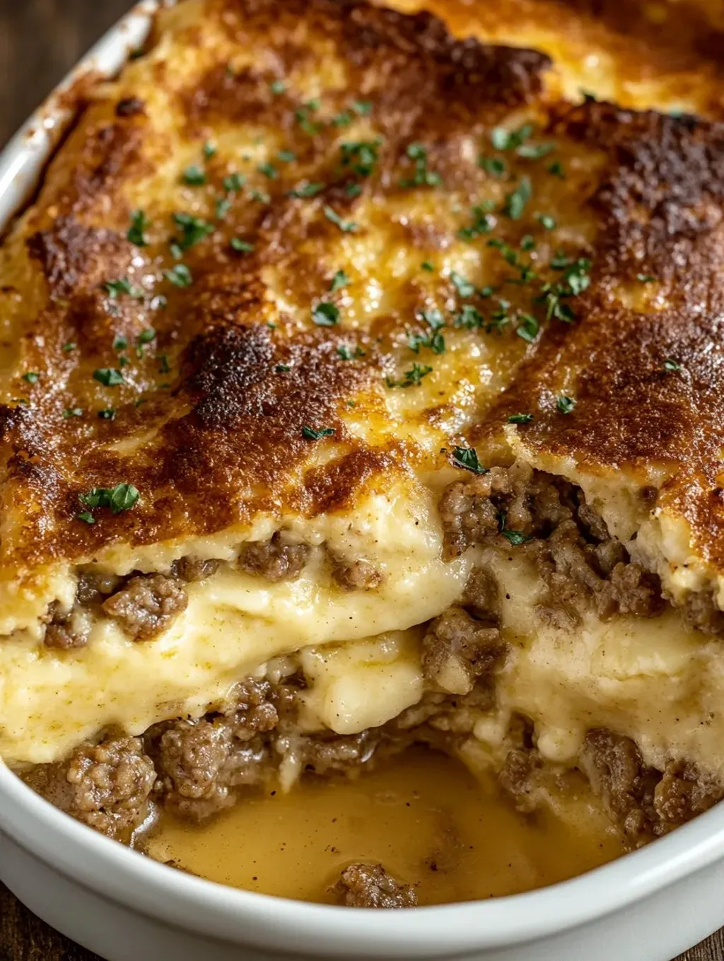 A close up of a delicious looking lasagna.
