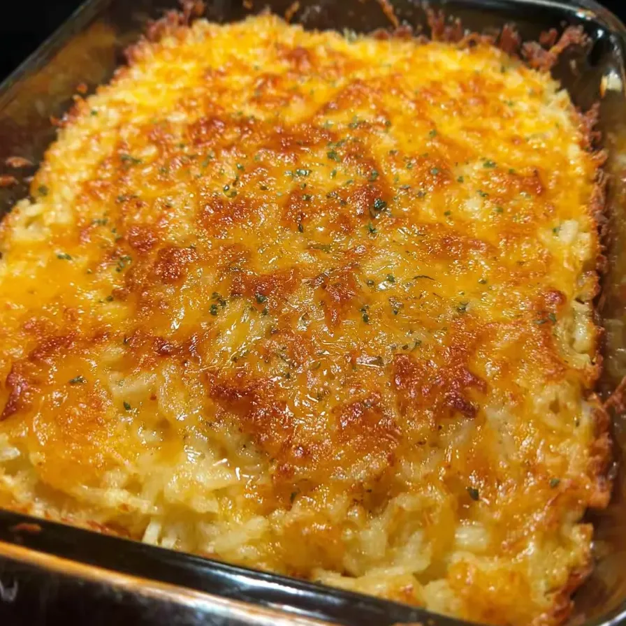 A bubbling cheesy bake fresh from the oven.