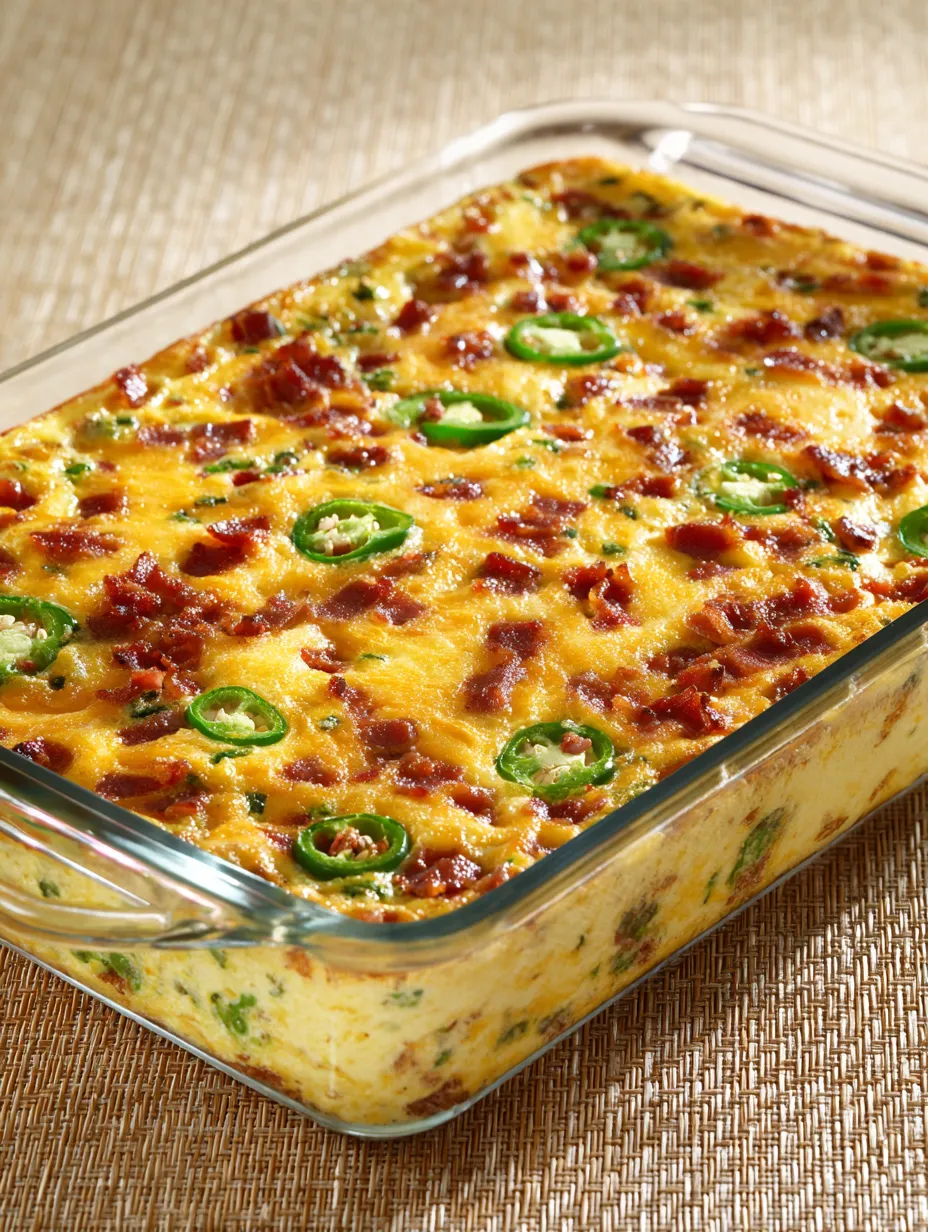 A dish with beef bacon and peppers.