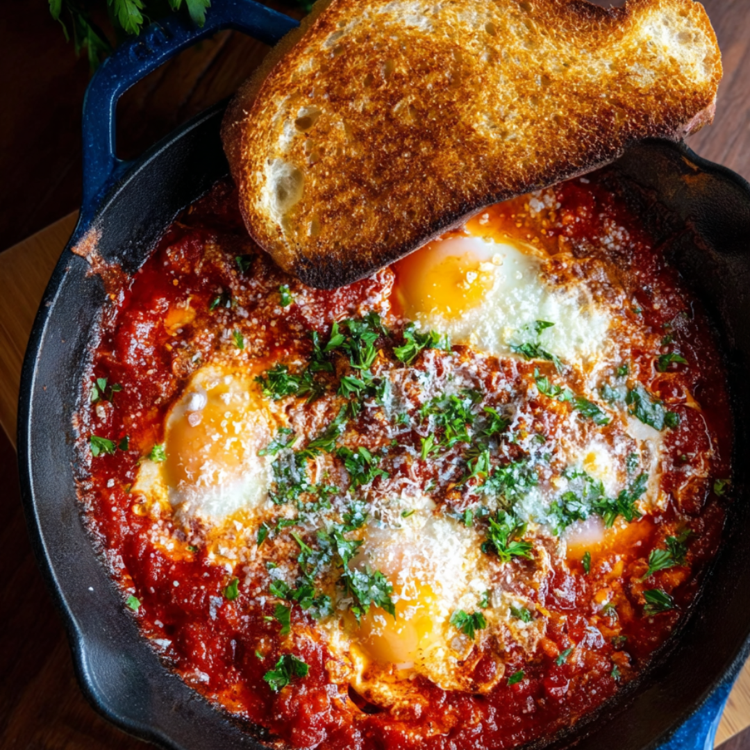 A bowl of food with a piece of bread on top.