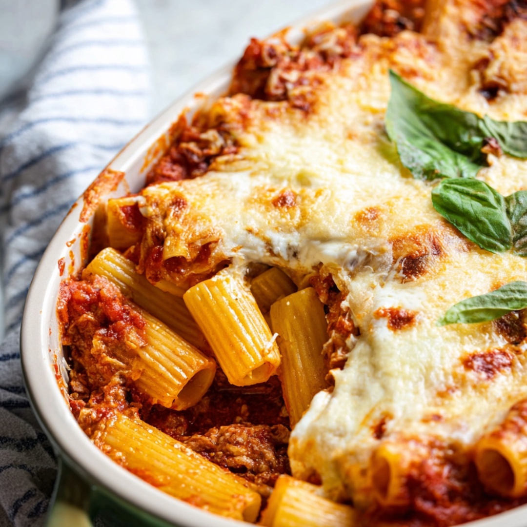 A bowl of pasta with cheese and spinach.