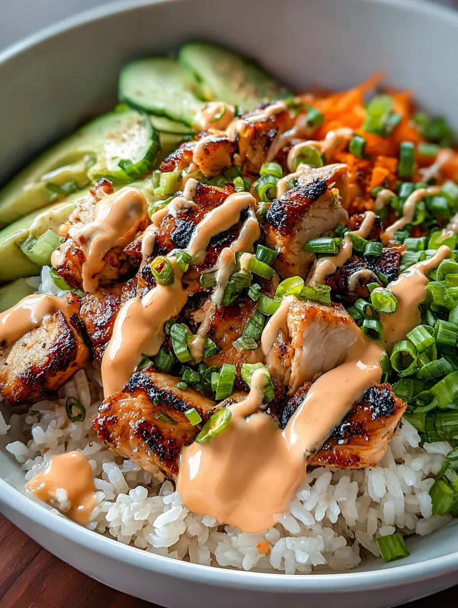 A bowl of rice with meat and vegetables.