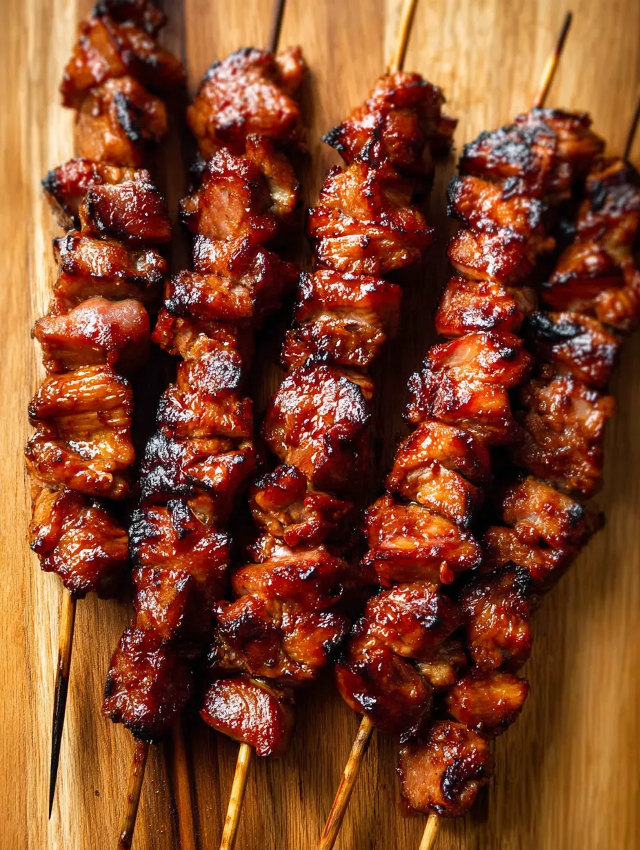 A wooden cutting board with grilled meat on it.