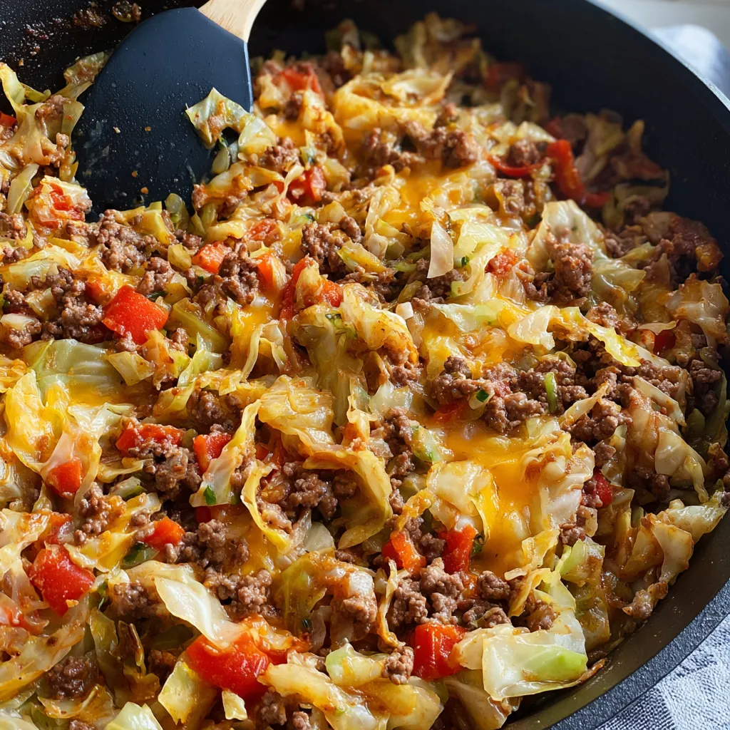 A pan of food with a wooden spoon in it.