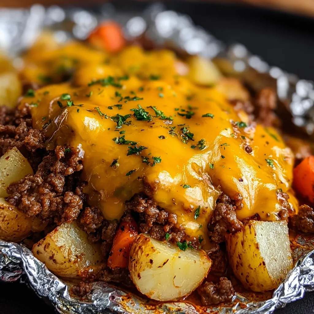 A close up of a cheesy meat dish.