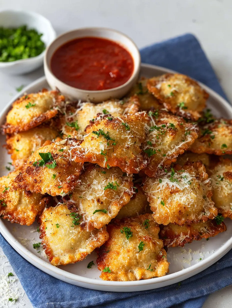 A plate of food with marinara sauce.