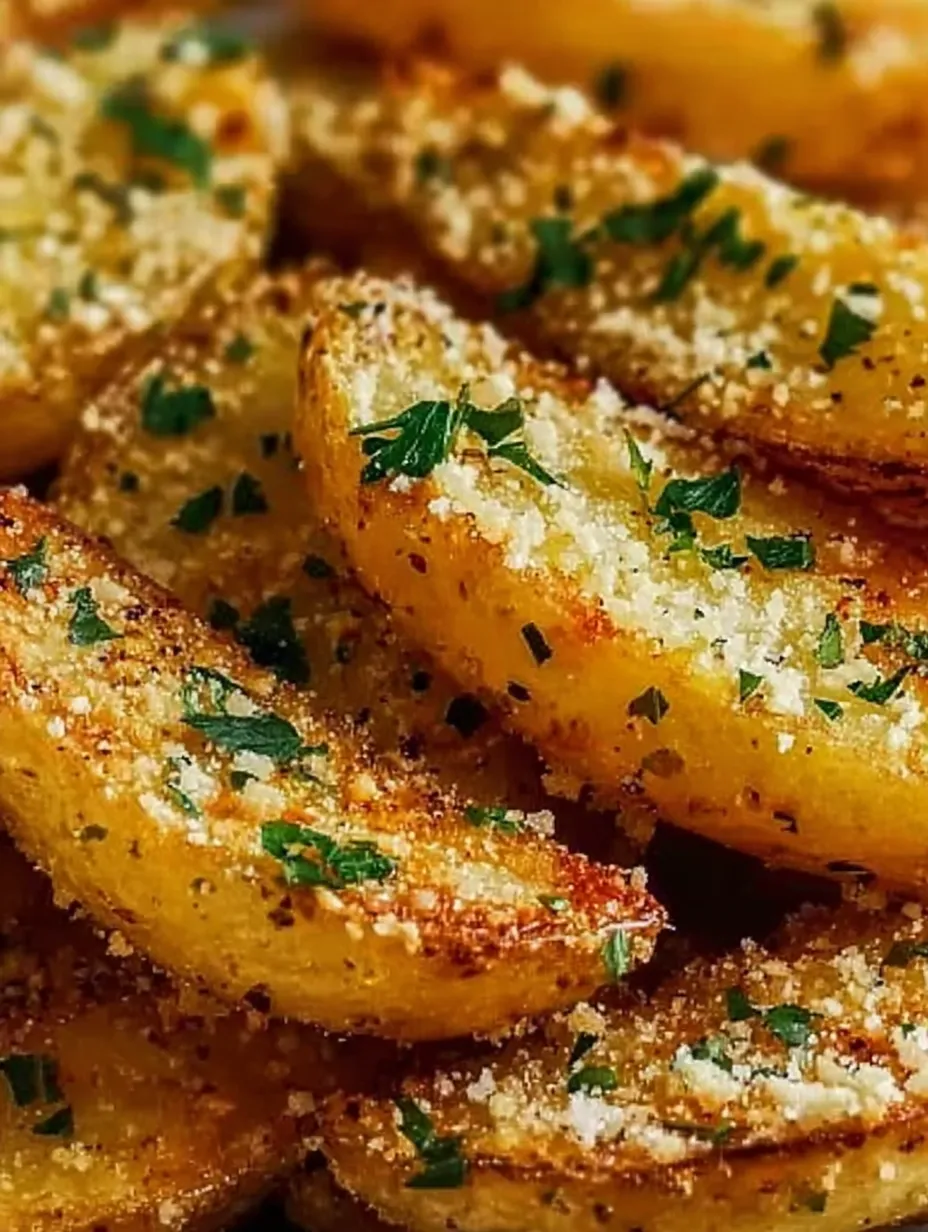 A close up of some fries with parsley on top.