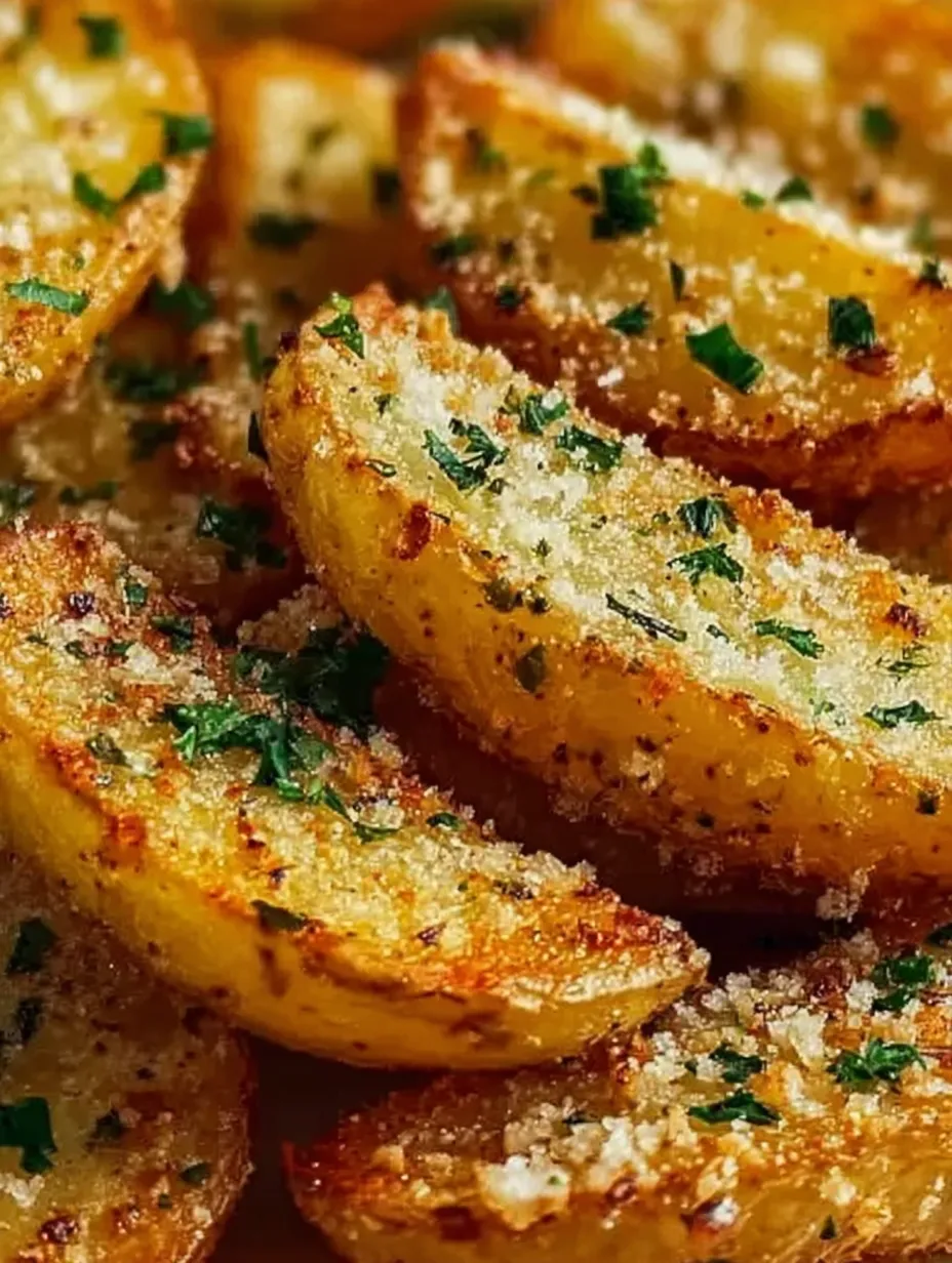 A close up of a potato with parsley on it.