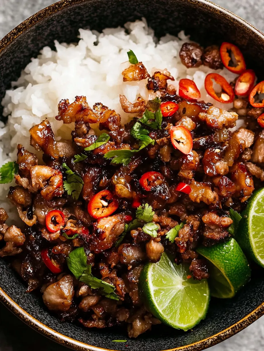A bowl of meat and rice with peppers.