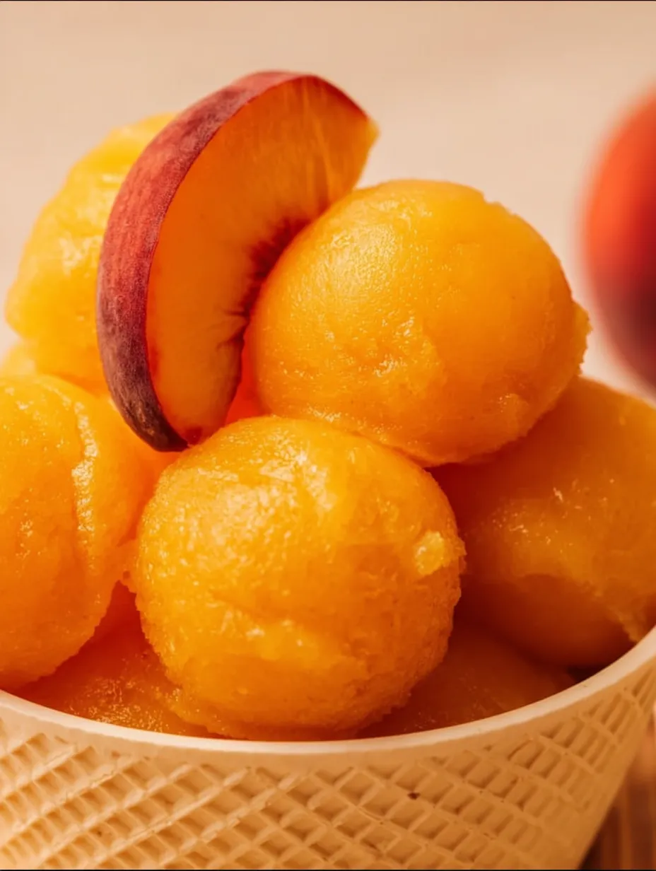 A bowl of fruit with a peach cut in half.