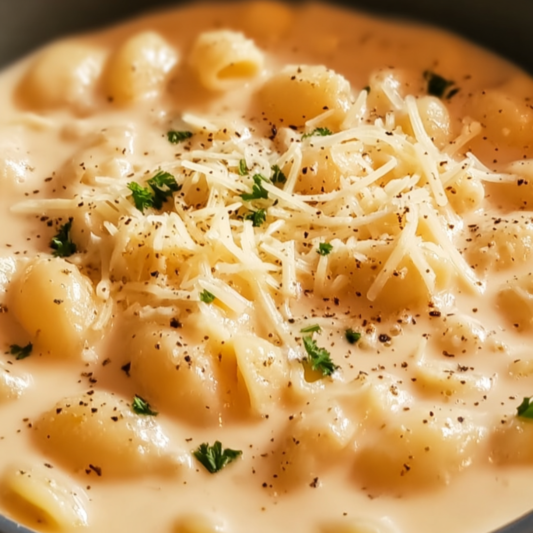 A bowl of macaroni and cheese.