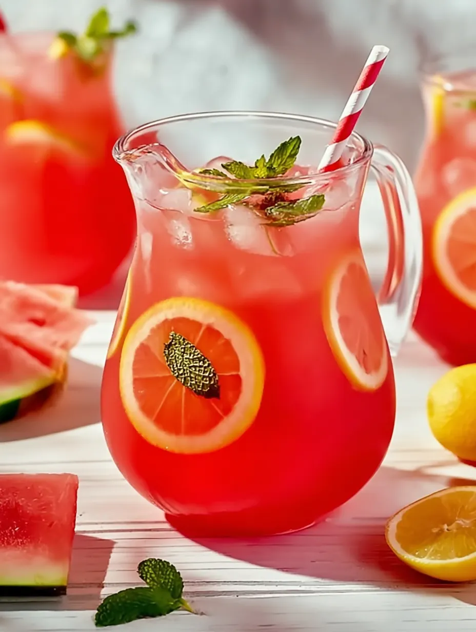 A glass of pink drink with a slice of lemon in it.