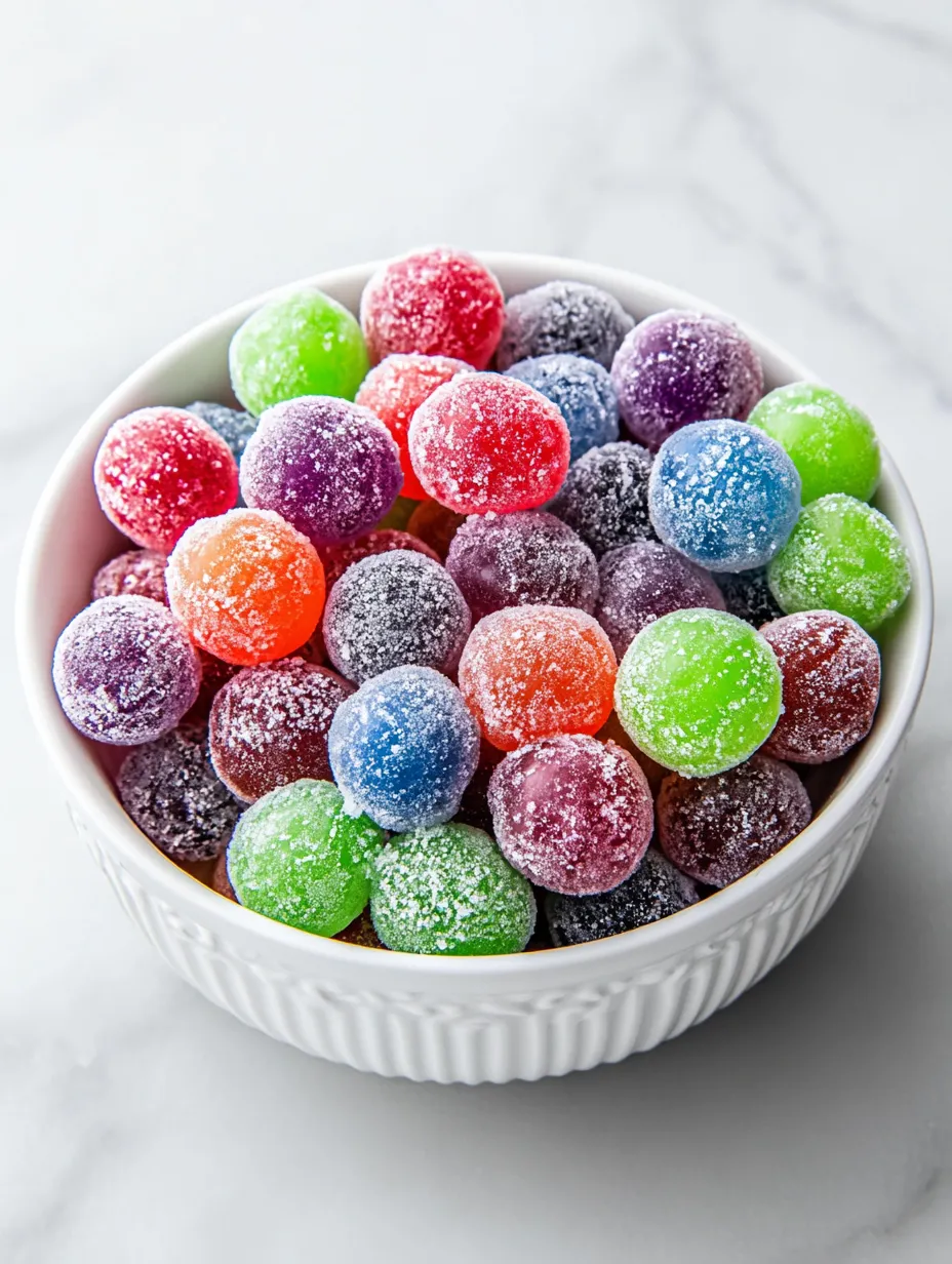 A bowl of colorful candies.