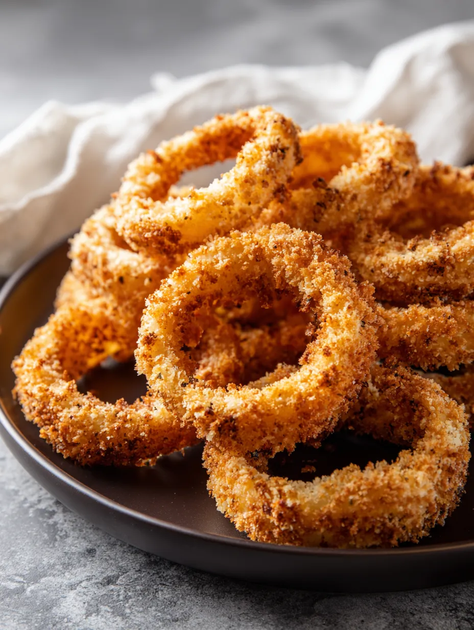 A plate of onion rings.