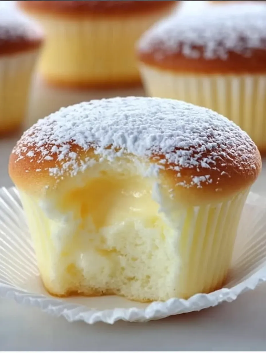 A cupcake with white frosting.