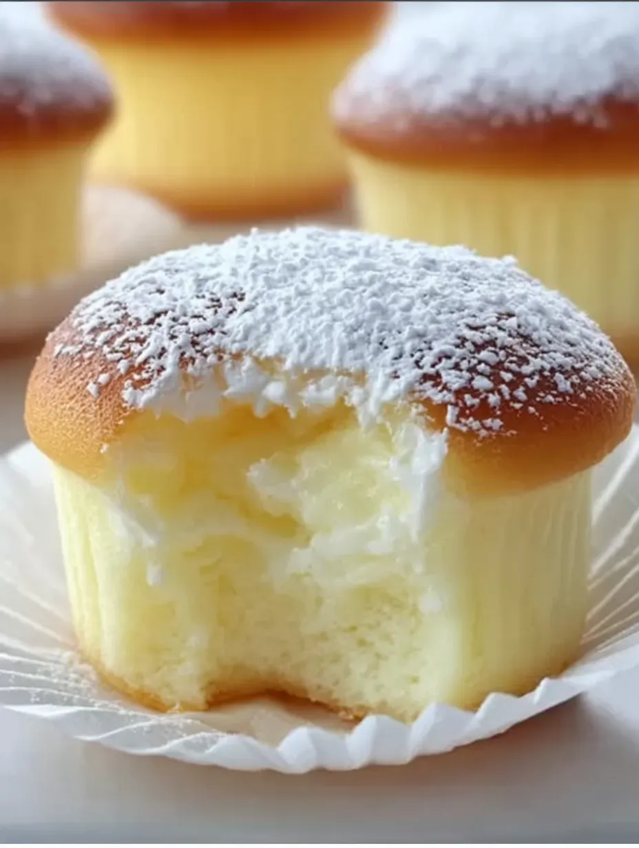 A cupcake with white frosting and powdered sugar.