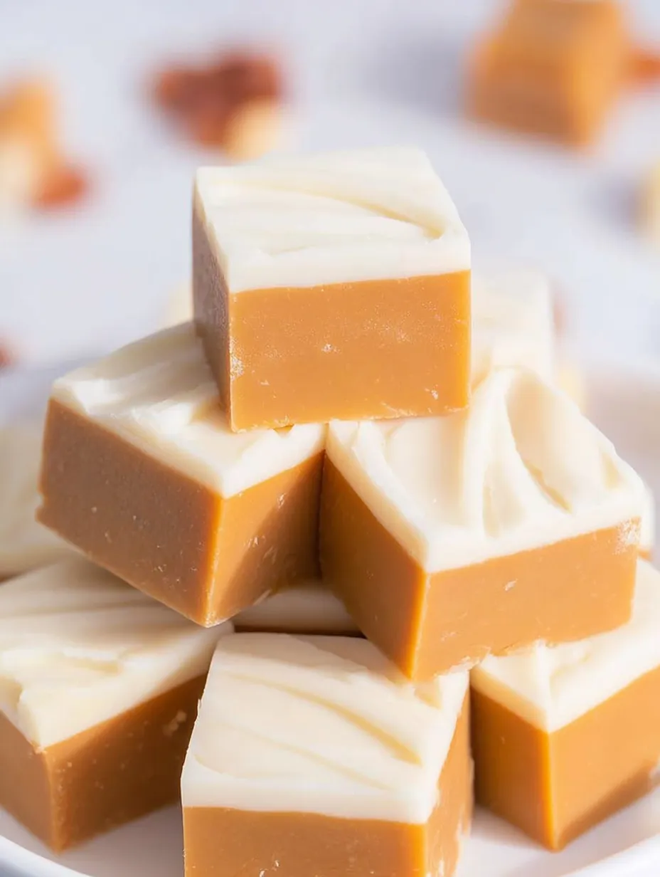 A stack of white and brown squares.