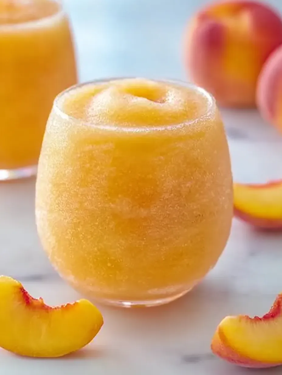 A glass of peach juice.