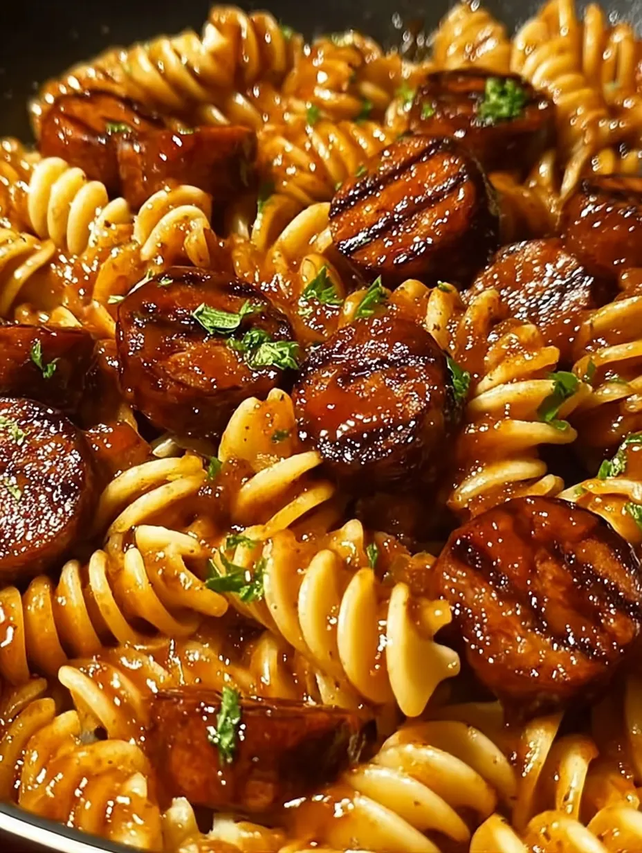 A plate of pasta with meat and vegetables.