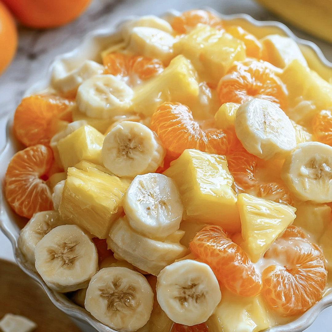 A bowl of fruit with bananas and oranges.