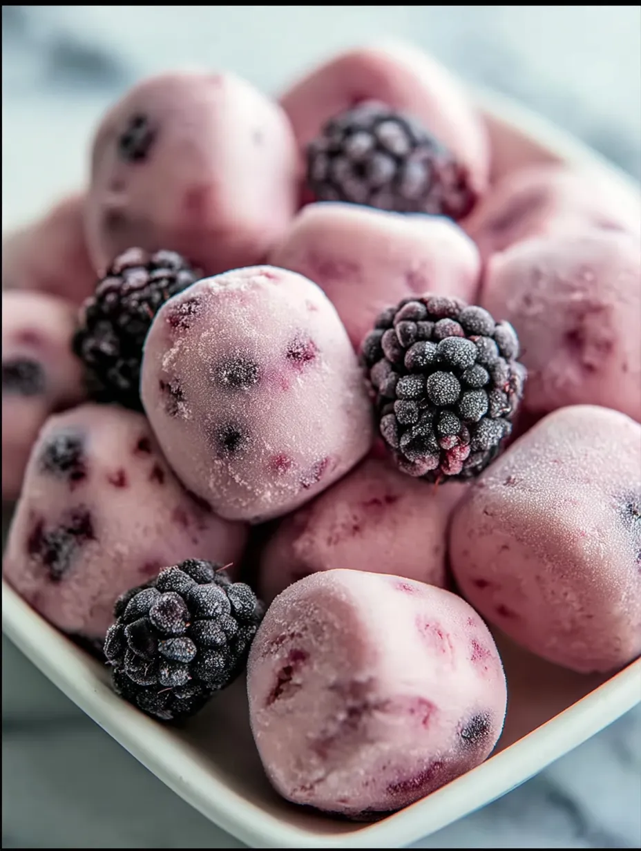 A bowl of frozen berries.