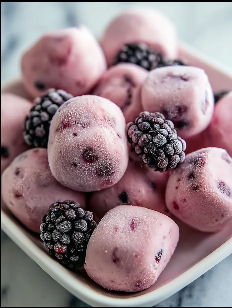 A bowl of frozen berries.