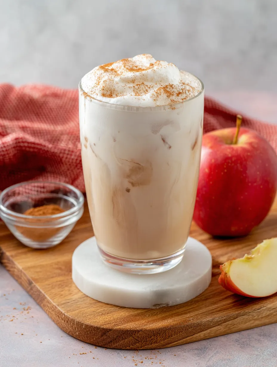 A glass of milk with cinnamon on top.