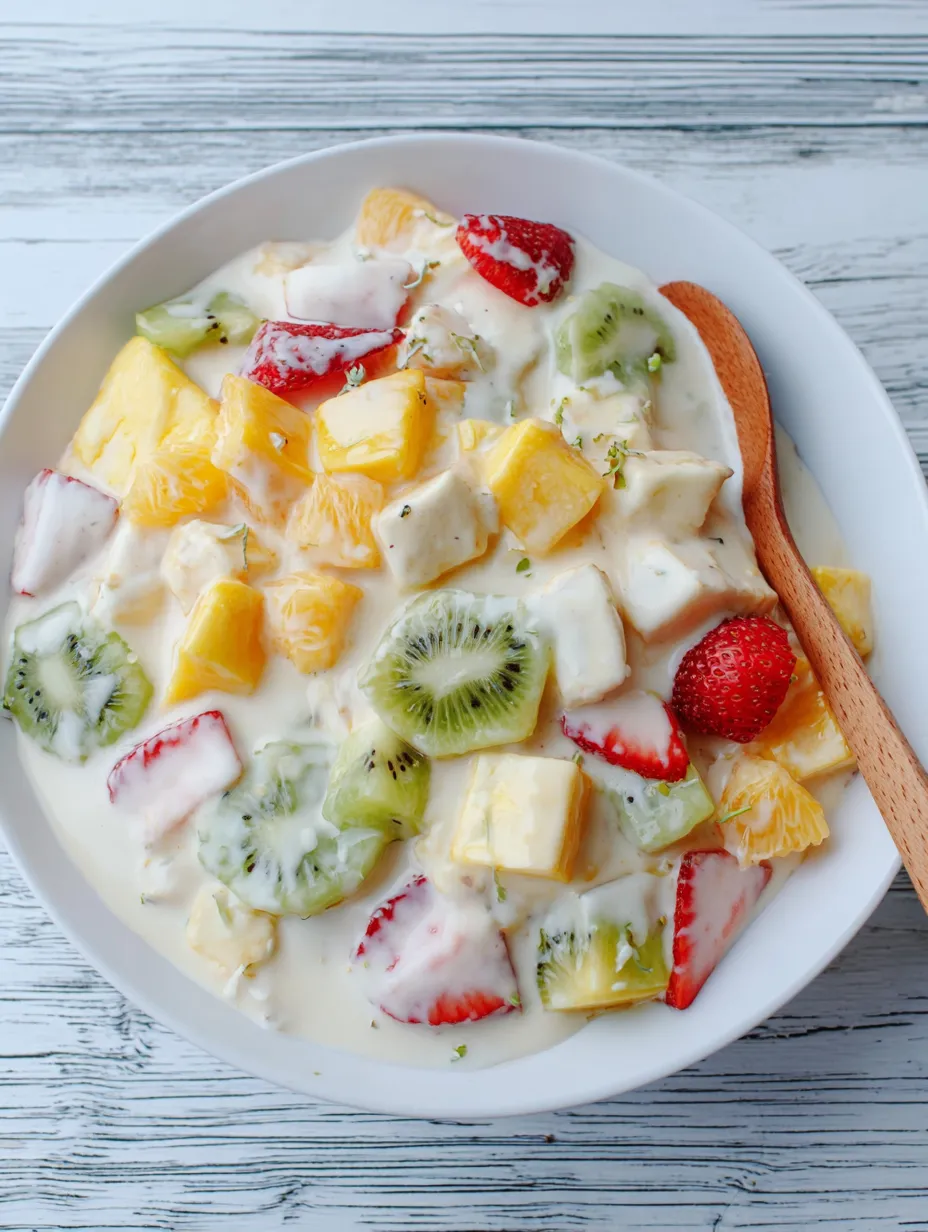 A bowl of fruit with strawberries and kiwi.
