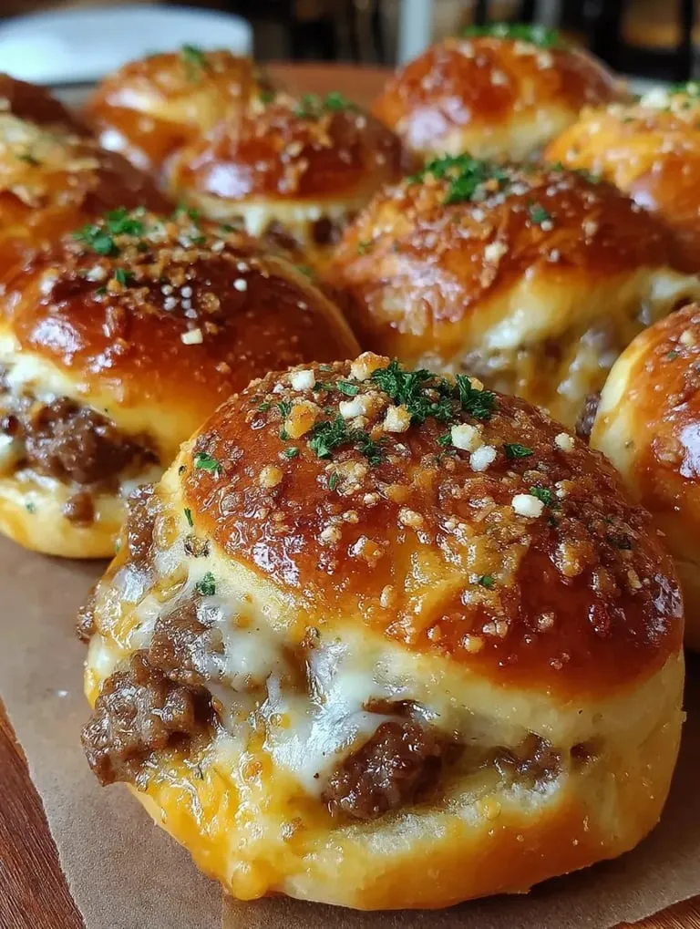 A plate of meatballs with cheese on top.