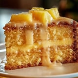 A slice of cake with icing.