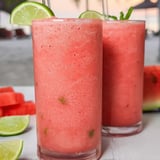 Two glasses of pink drink.