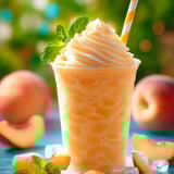 A glass of orange juice with a straw.