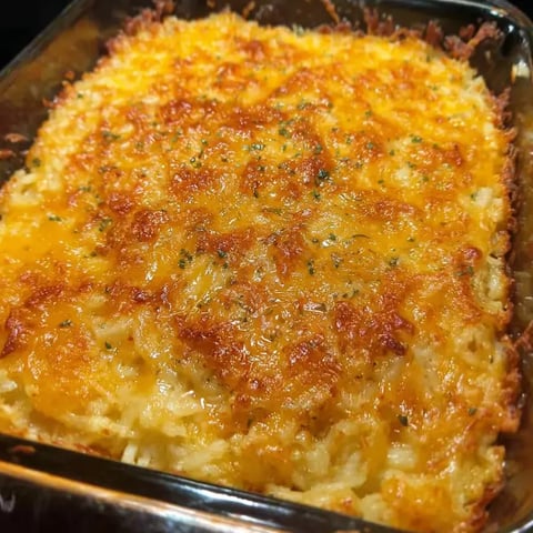 A bubbling cheesy bake fresh from the oven.